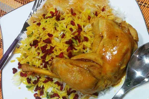 Persian-style saffron chicken